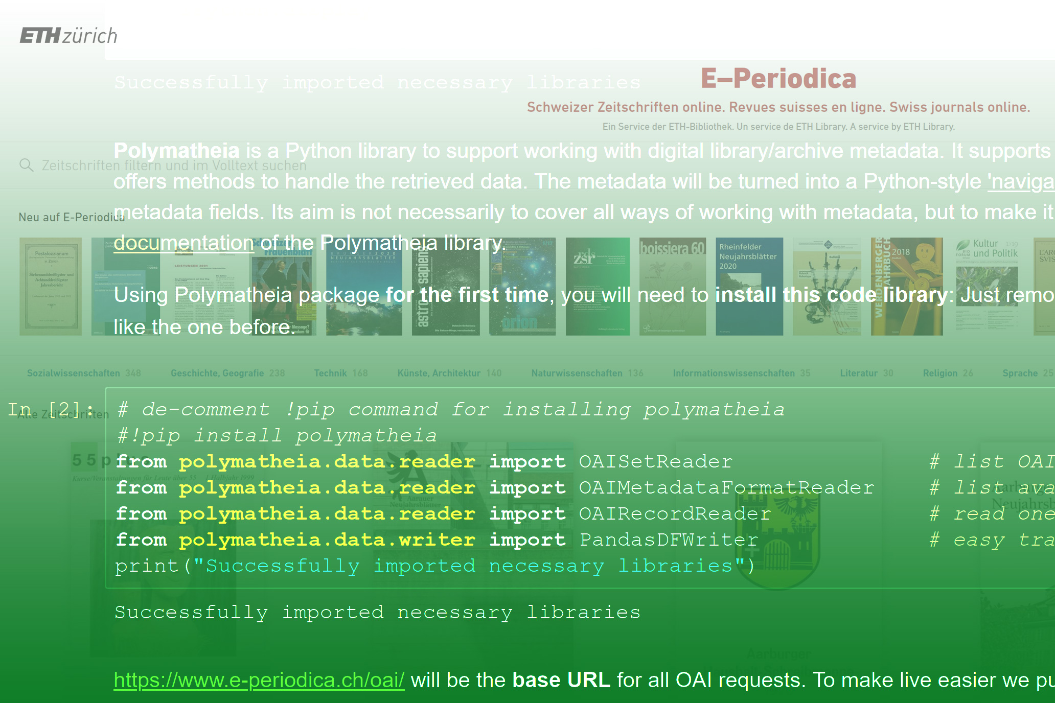 Jupyter Notebook e-periodica